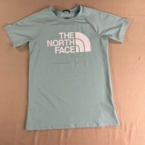 The North Face Girls Mint Blue Short Sleeve Swim Rashguard UPF 50 Size Medium